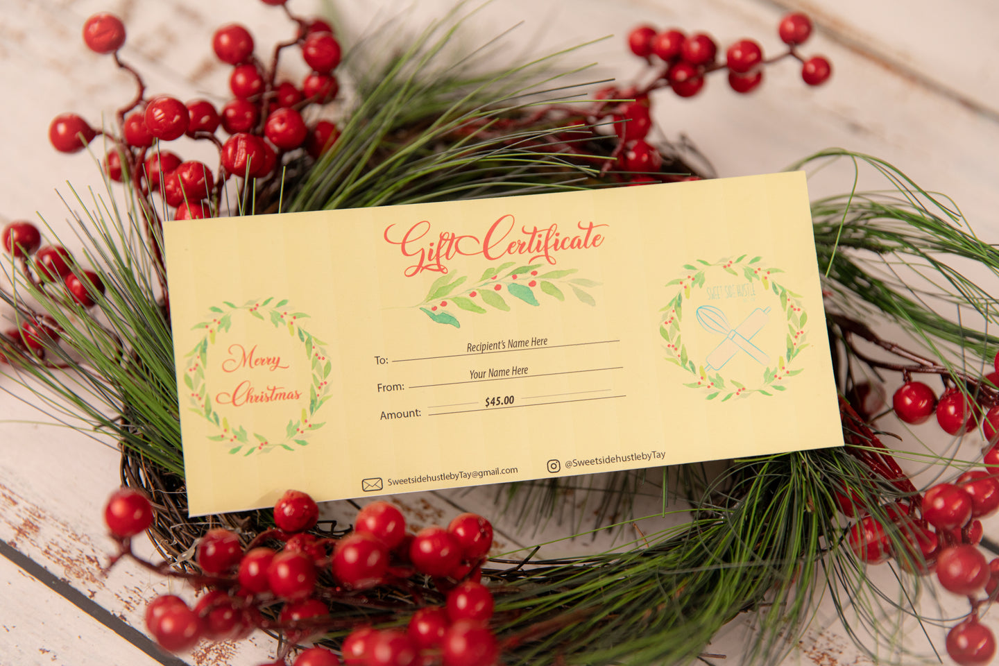 Cooking Class Gift Certificate