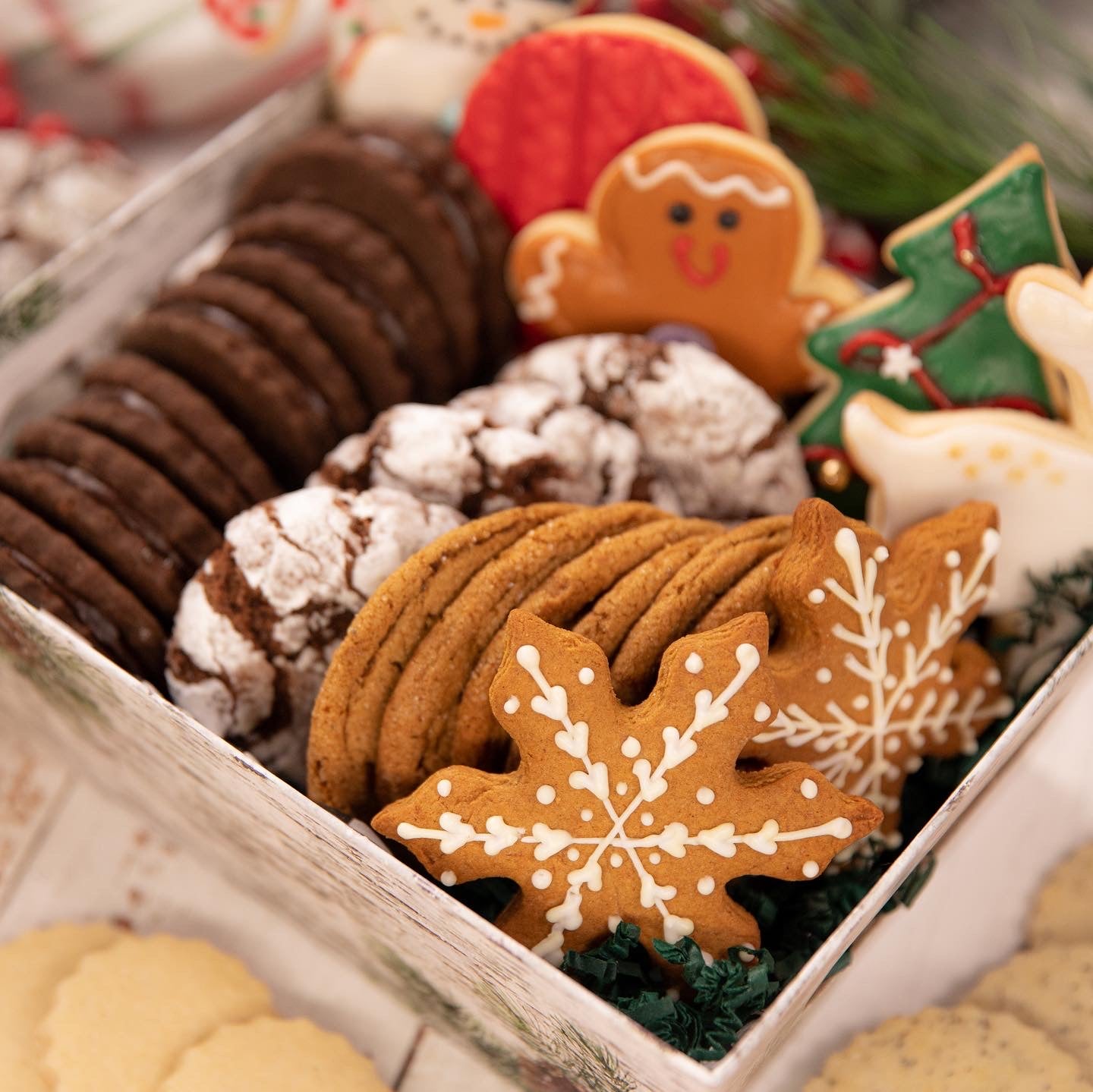 Gingerbread snowflakes